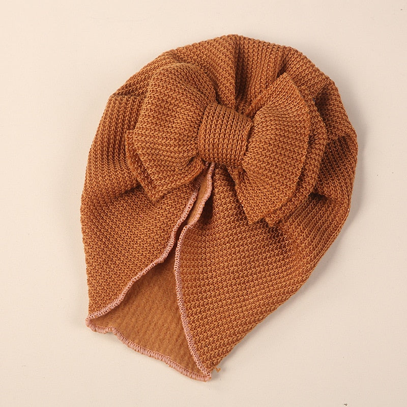 Knot Bow Baby Headbands Toddler Headwraps Baby Girl Flower Turban Hats Elastic Beanies Bonnet Girls Caps Baby Hair Accessories