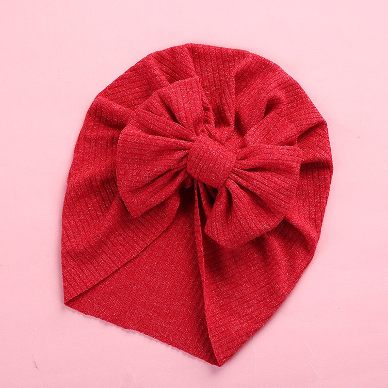 Knot Bow Baby Headbands Toddler Headwraps Baby Girl Flower Turban Hats Elastic Beanies Bonnet Girls Caps Baby Hair Accessories