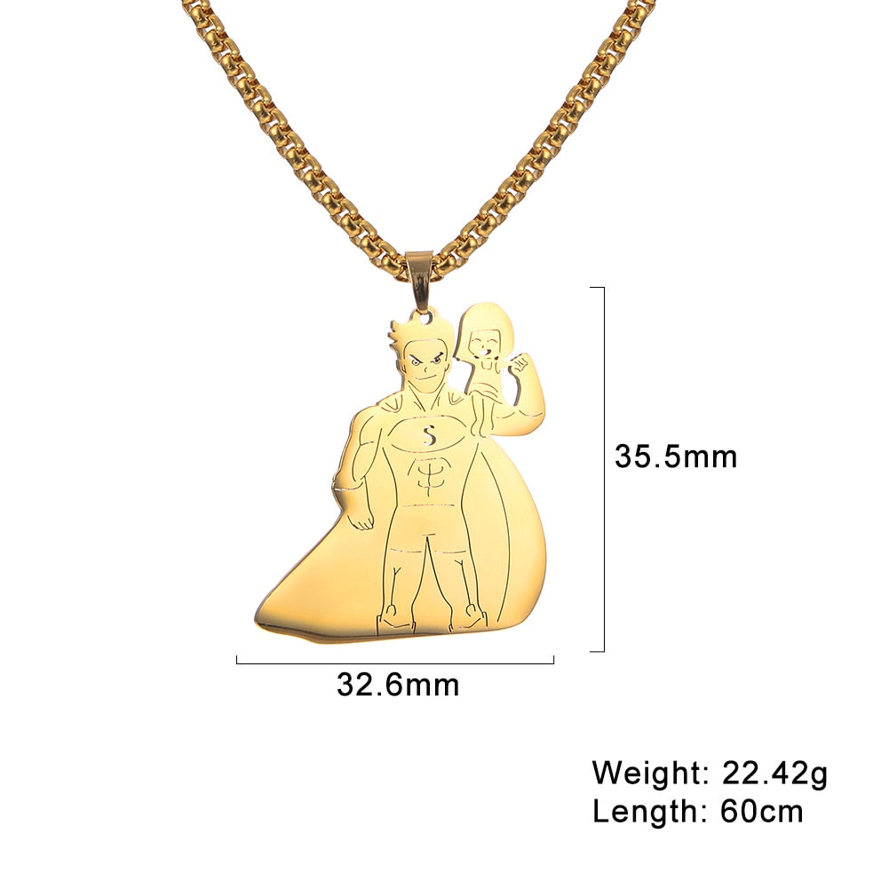 Fishhook Mom Necklace Dad Chain Family Father Mother Day Baby Child Kid Gift For Women Man Stainless Steel Pendant Jewelry
