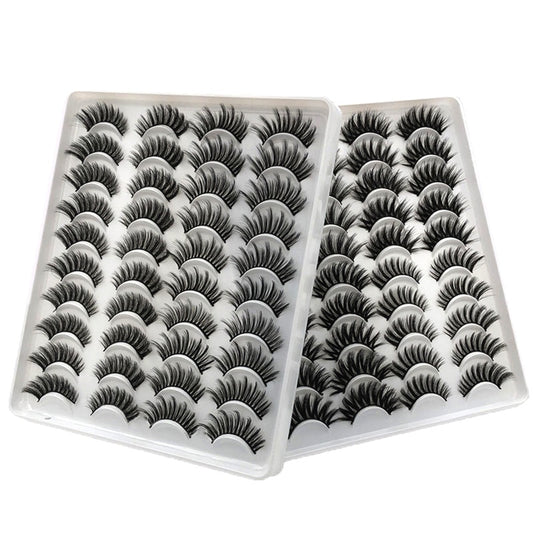 10/20 Pairs of 3D False Eyelashes Naturally Soft and Fluffy Eyelashes Artificial Mink Eyelashes Make up Eyelash  Eyelash Brush
