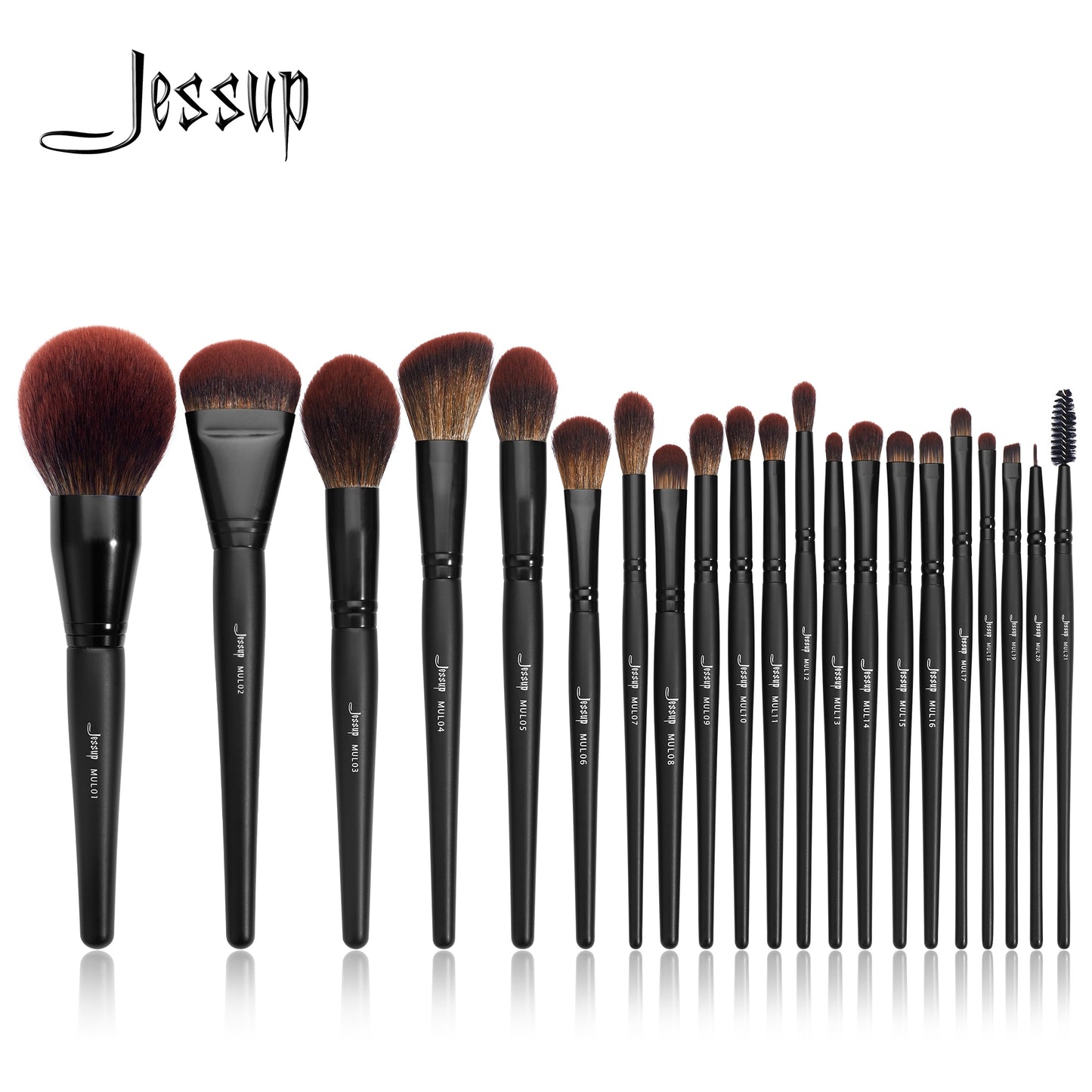 Jessup Makeup Brushes set,3-21pcs Premium Synthetic Big Powder Foundation Concealer Eyeshadow Eyeliner Spoolie Wooden T271